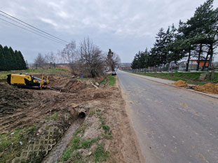 Przewiert sterowany pod drogą asfaltową Poznań